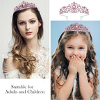 VELSCRUN Birthday Princess Crowns Tiaras, Girls Birthday Sash, Happy Birthday Decorations/Accessories for Women