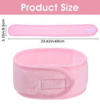 3 Pack Terry Cloth Headband, Adjustable Esthetician Headbands for Women, Non-Slip Terry Cloth Headband for Facial, Makeup & Shower, Soft Stretchable Hair Band