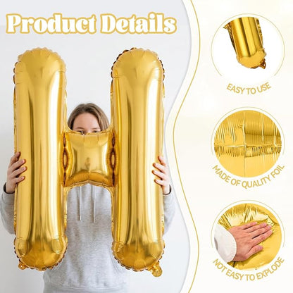 40 Inch Gold HOME Balloons, Large Gold Letter Foil Balloon - Image 3