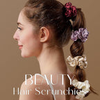 ZIMASILK 100% Mulberry Silk Hair Scrunchies – 19 Momme Elastic Silk Hair Ties for Women & Girls, Gentle No-Tug (3 Sizes, Black)