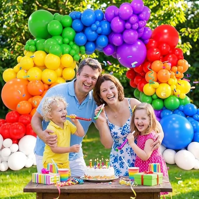 Rainbow Balloon Arch Kit, Different Sizes Party Balloon Garland Kit - Image 4