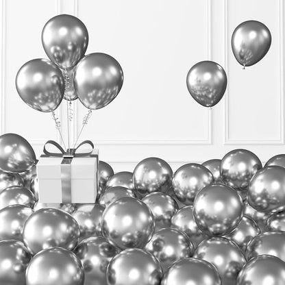 Metallic Silver Balloons, Birthday Decoration, Wedding Party, Baby Shower by KALOR