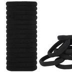 60 Pcs 2 Inch Black No Damage Hair Ties for Women Thick Hair, Large Soft Seamless Nylon Fabric Elastic Hair Ties Ponytail Hair Holders Hair Elastics Hair Band for Women