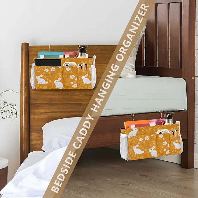Bedside Caddy Hanging Bunk Bed Caddy Bed Organizer Hanging Pocket - Image 7