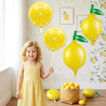Lemon Foil Balloons Summer lemonade Set - Image 3