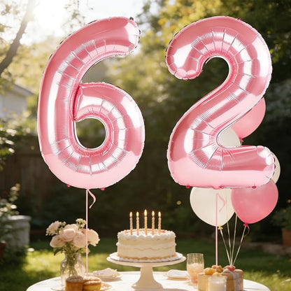 40 Inch Number 62 Balloons for 62nd Birthday Party Decorations, 0-100 Jewelry - Image 3