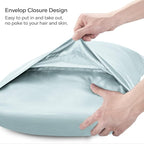 BEDELITE Satin Body Pillow Cover 2 Pack, Super Soft and Cooling Body Pillow Pillowcase for Hair and Skin, Breathable Silky Full Long Pillowcase Cover(20"x54", Stone Blue)