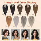 Rich Choices Human Hair Toppers for Women-100% Real Remy Hair Topper No Bang-Upgraded 150% Density 9 * 12CM Lace Base-Clip in Hairs Topper for Thinning Hairs-12Inch #2R Chocolate Brown