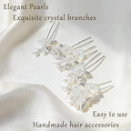 15Pcs Silver Pearl Hair Pins for Wedding Bridal White Flower Hair Pins Decorative, Silver Hairs Accessories Flower Pearl Hairs Clips Gifts for Women, Bridesmaid, Bridal, SilverA