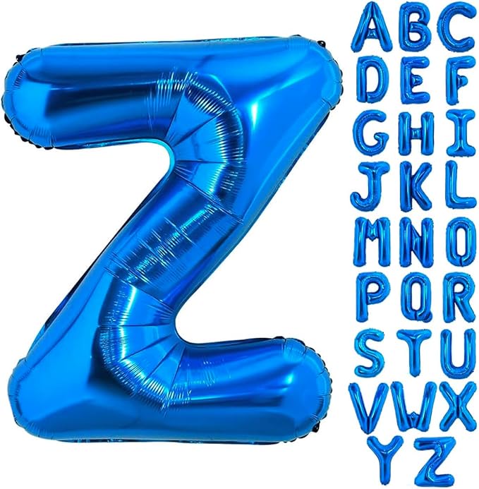 Blue Letter Z Balloon, Z Balloons Letter by BBPOOL