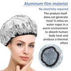 4PCS Aluminum Foil Heat Cap for Deep Conditioning, Waterproof Dustproof Thickened Shower Caps Reusable Heat Cap Processing Caps for Home and Salon Use, Hair Dyeing and Hot Oil Treatment Tools