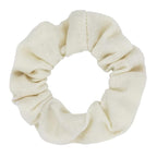 Cotton Hair Scrunchies Single Jersey Solid Color Ponytail Holders Elastic Hair Ties for Women Accessories (Beige)
