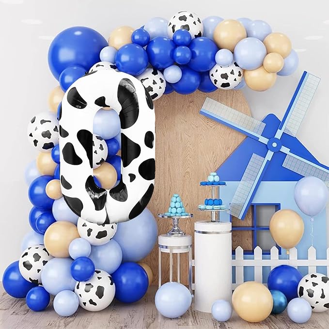 Cow Print 40 Inch Number 0 Birthday Balloon - Image 4