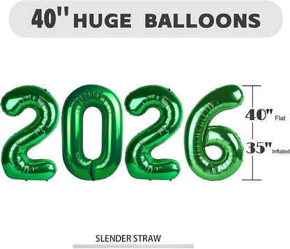 Number Balloons Dark Green 2026 Balloon 40 inch - Image 5
