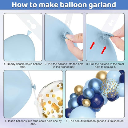 Amandir 153pcs Navy Blue Gold Balloon Garland Arch Kit Different Sizes | 18 12 - Image 5