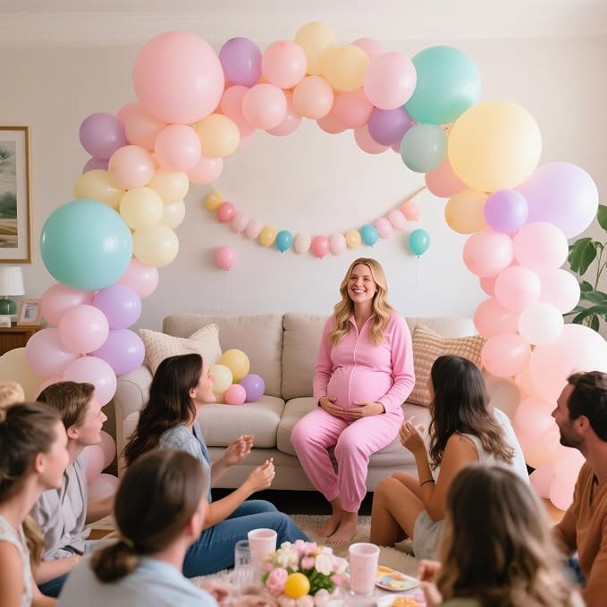 Pastel Rainbow Balloons Arch Garland Kit Different Sizes 18 12 5 Inch Latex - Image 5