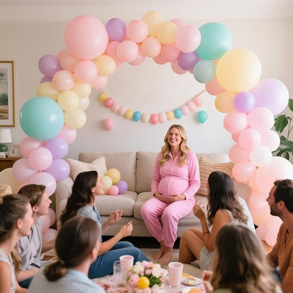 Pastel Rainbow Balloons Arch Garland Kit Different Sizes 18 12 5 Inch Latex - Image 5