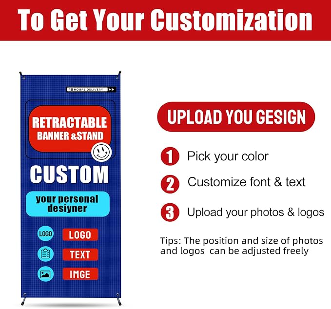 Custom X Banner Stand 32"x71", Portable Retractable Banner - Image 6