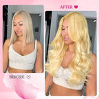 Clip in Hair Extensions Blonde Kinky Straight Human Hair Clip Ins 18inch 110g 8pcs Straight Blonde Hair Extensions for Women Natural Hair Clip Ins Human Hair for Women