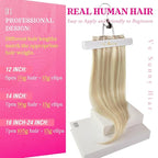 Ve Sunny Hair Extensions Clip ins Double Weft Real Hair Extensions Clip in Human Hair Highlight Blonde Clip in Hair Extensions for Women 20inch 120g