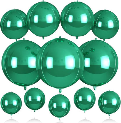 Biapian 12Pcs Emerald Green Round Balloons Foil, Large Metallic Green Balloons by BIAPIAN
