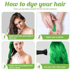 Green Temporary Hair Color Wax Kit for teenagers,Crazy Hair Day Accessories, Gifts for Kids,Instant Hair Dye Color Wax for Party, Cosplay, Halloween, Christmas,Washable Crazy Hair Style