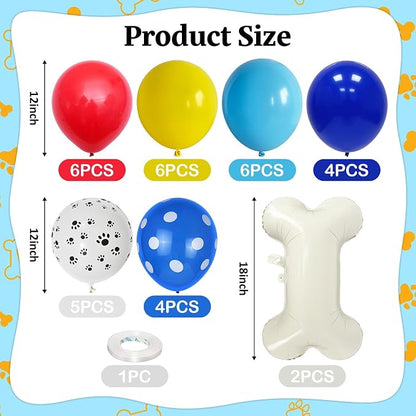 Dog Balloons, Dog Paw Latex Animal Balloon - Image 2