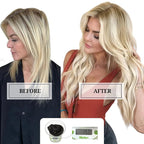 DOORES Hair Extensions Clip in Human Hair, Light Blonde Highlighted Golden Blonde 150g 9pcs 22 Inch, Clip in Hair Extensions Human Hair Extensions Human Hair Natural Straight Thick Human Hair