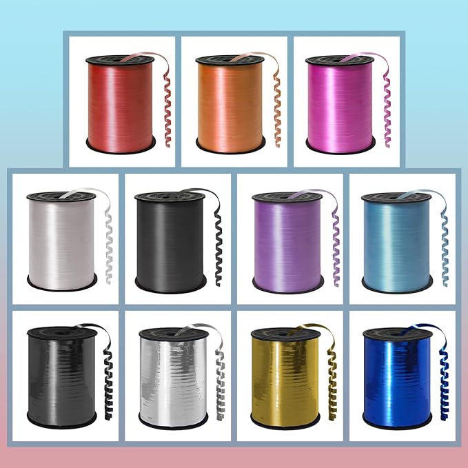 500 Yard Black Curling Ribbon Balloon Ribbon 1/5 Inch Ribbon - Image 9