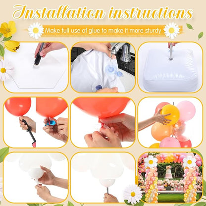 Kasyat 2 Set Groovy Daisy Balloon Column Stand Kit - Image 4