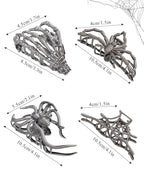 HAIMEIKANG 4 PCs Metal Hair Claw Clips - Irregular Large Non-Slip Styling Accessories for Women's Thick and Thin