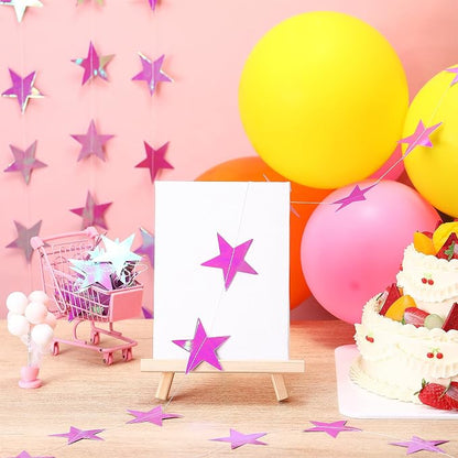 Patelai Glitter Star Garland Banner 2026 Graduation Decor 130 Feet Star Hanging - Image 4