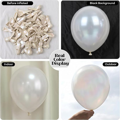Pearl White Balloons 50Pack 12 Inch Pearl Latex Party Balloons - Image 2