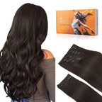 DOORES Human Hair Clip in Extensions, Dark Brown 150g 9pcs 22 Inch, Real Human Hair Extensions Clip in Remy Hair Extensions Human Hair Natural Thick Human Hair Extensions Clip ins Silky Straight