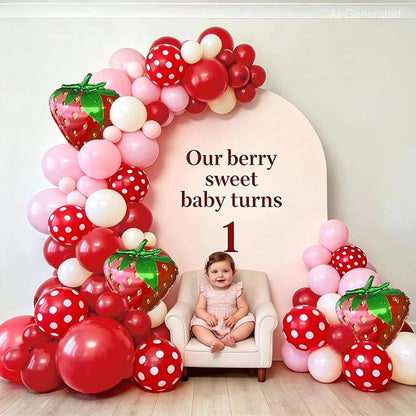 Strawberry Balloon Arch Kit - Image 3