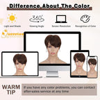 QUEENTAS Brown Short Hair Toppers for Women with Thinning Hair 360°3D Cover with 3 Clips Hair Pieces Wispy Bangs 4.6"*3.6" Coverage(Chocolate Brown/#4)