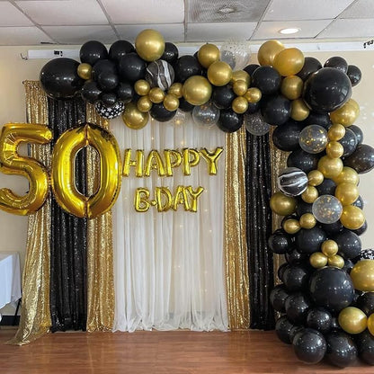 Black Sequin Backdrop Curtains-1 Panel 3FTx8FT Black Backdrop - Image 7