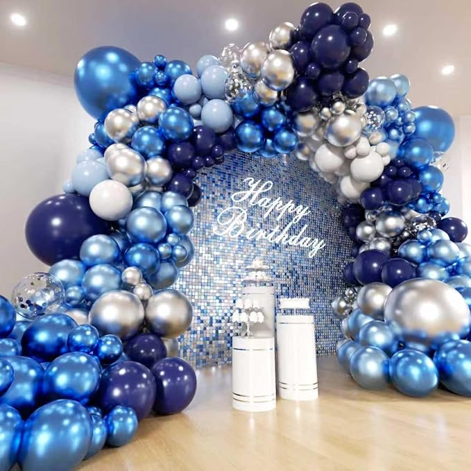 Blue Balloon Garland Arch Kit 169Pcs by Unknown