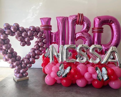 Hot Pink Letter B Balloons, B Letter Balloon 40 Inch Foil B Balloon | Hot Pink - Image 4