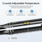 Small Flat Iron 3/10'' Pencil Flat Irons for Short Hair,Pixie Cut & Bangs,Skinny Hair Straightener for Edges with LED Display,Travel Hair Straightener with Dual Voltage,Auto Shut Off（Gray）