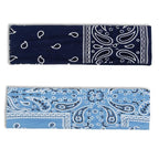 TERSE Paisely Headbands for Women Short Hair Bandana Headbands Non Slip Elastic Sweat Hairbands Soft Fabric Workout Yoga Running Sport Thin Hair Wrap for Girls