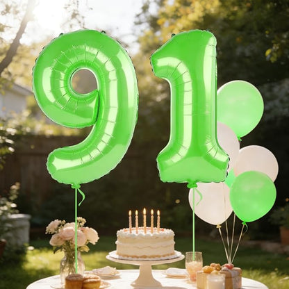 40 Inch Number 91 Balloons for 91st Birthday Party Decorations, 0-100 Fruit - Image 3