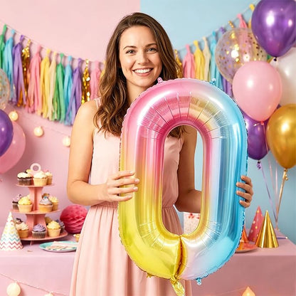 Rainbow Number Balloons Birthday Balloons - Image 7