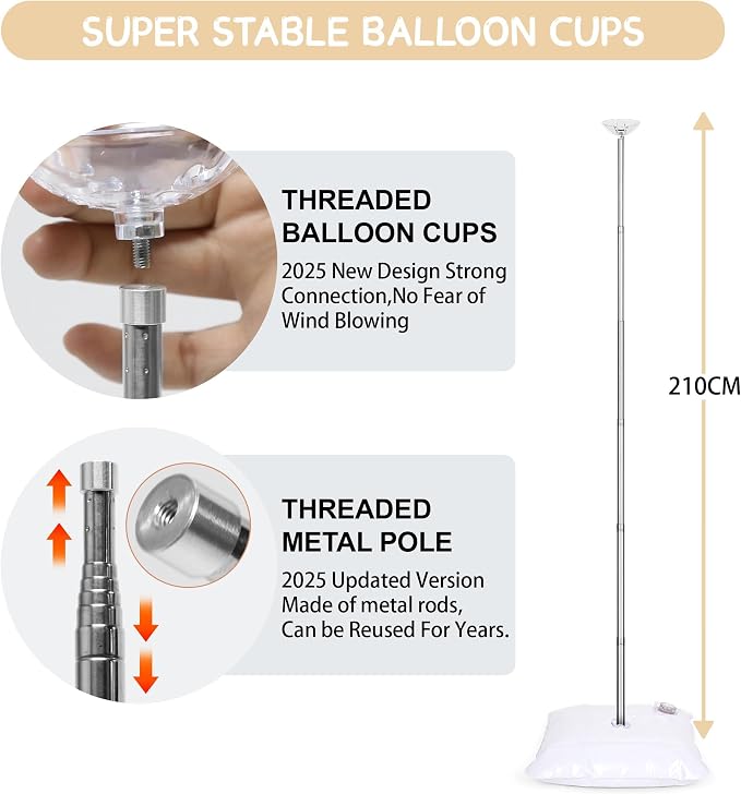 2 Sets Balloon Column Stand Kit - Image 3