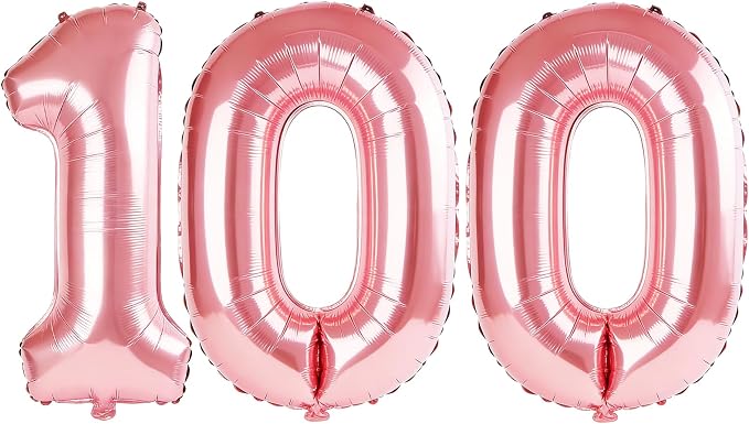 40 Inch Number 100 Balloons for 100th Birthday Party Decorations, 0-100 Jewelry by FOBELEC