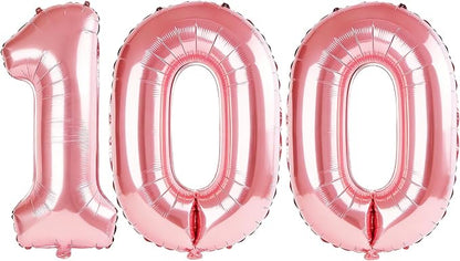 40 Inch Number 100 Balloons for 100th Birthday Party Decorations, 0-100 Jewelry by FOBELEC