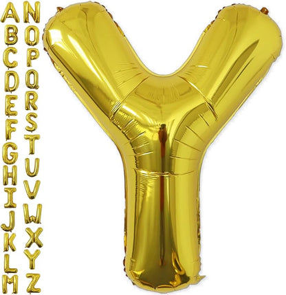 VHUWE 40 inch Gold Letter Y Balloon, Big Size Alphabet Foil Mylar Helium by VHUWE