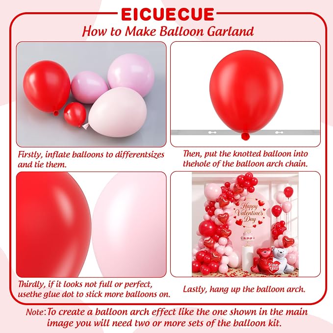 Valentines Day Balloons Garland Arch Kit - Image 3