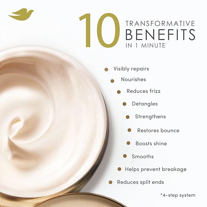 Dove Hair Bond Strength 10in1 Serum Mask for Chemically Damaged Hair with Bio-Protein Care Technology plus Peptide Complex 9.2 fl oz.