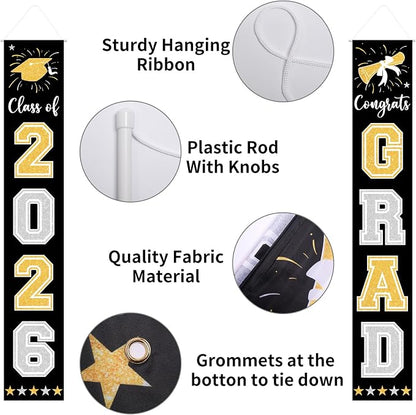 Graduation Decorations Class of 2026 Hanging Grad Banner, Graduation - Image 3